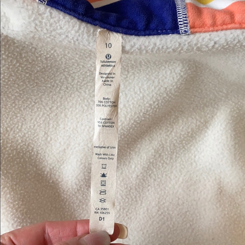 Lululemon Rare 2013 Seawheeze Scuba stripe hoodie - Picture 6 of 8